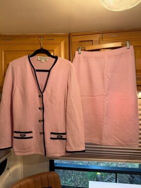 St. John Pink Knit Two-Piece